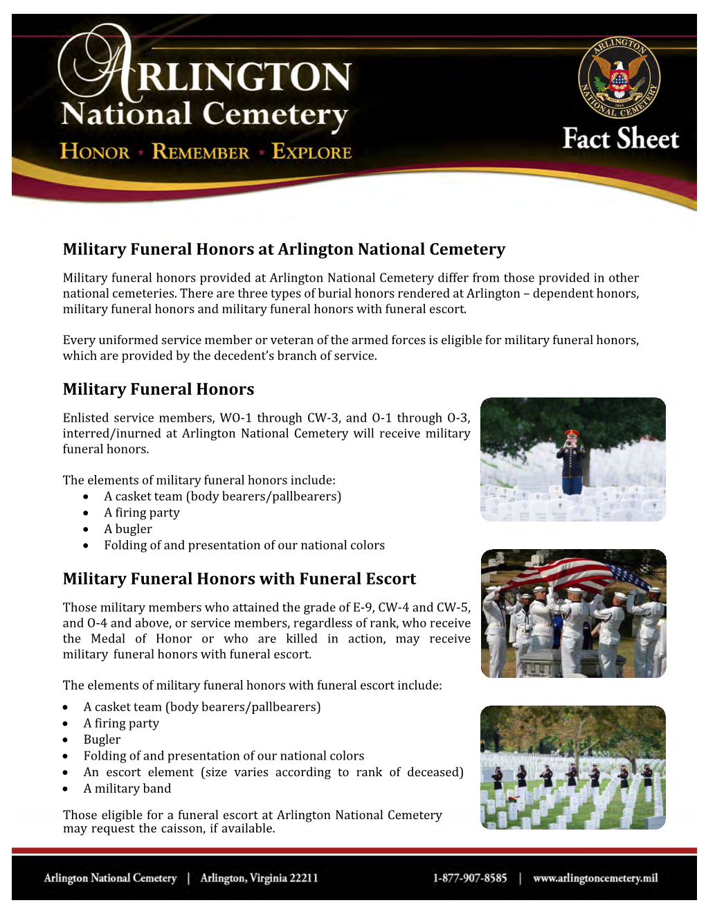 Military Funeral Honors at Arlington National Cemetery Military Funeral