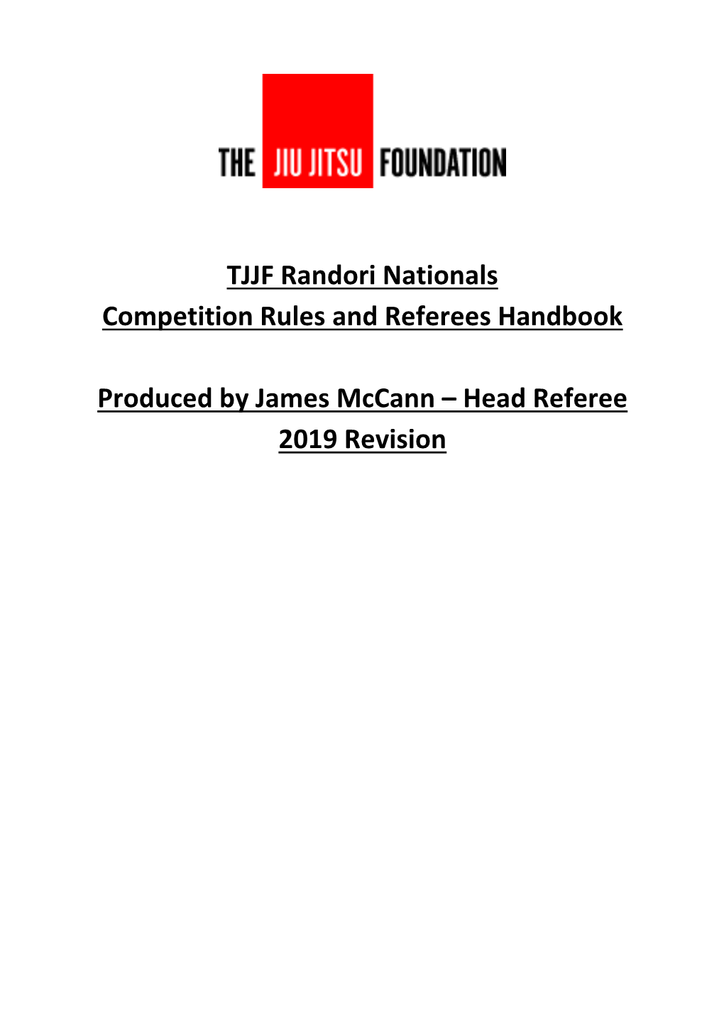 TJJF Randori Nationals Competition Rules and Referees Handbook