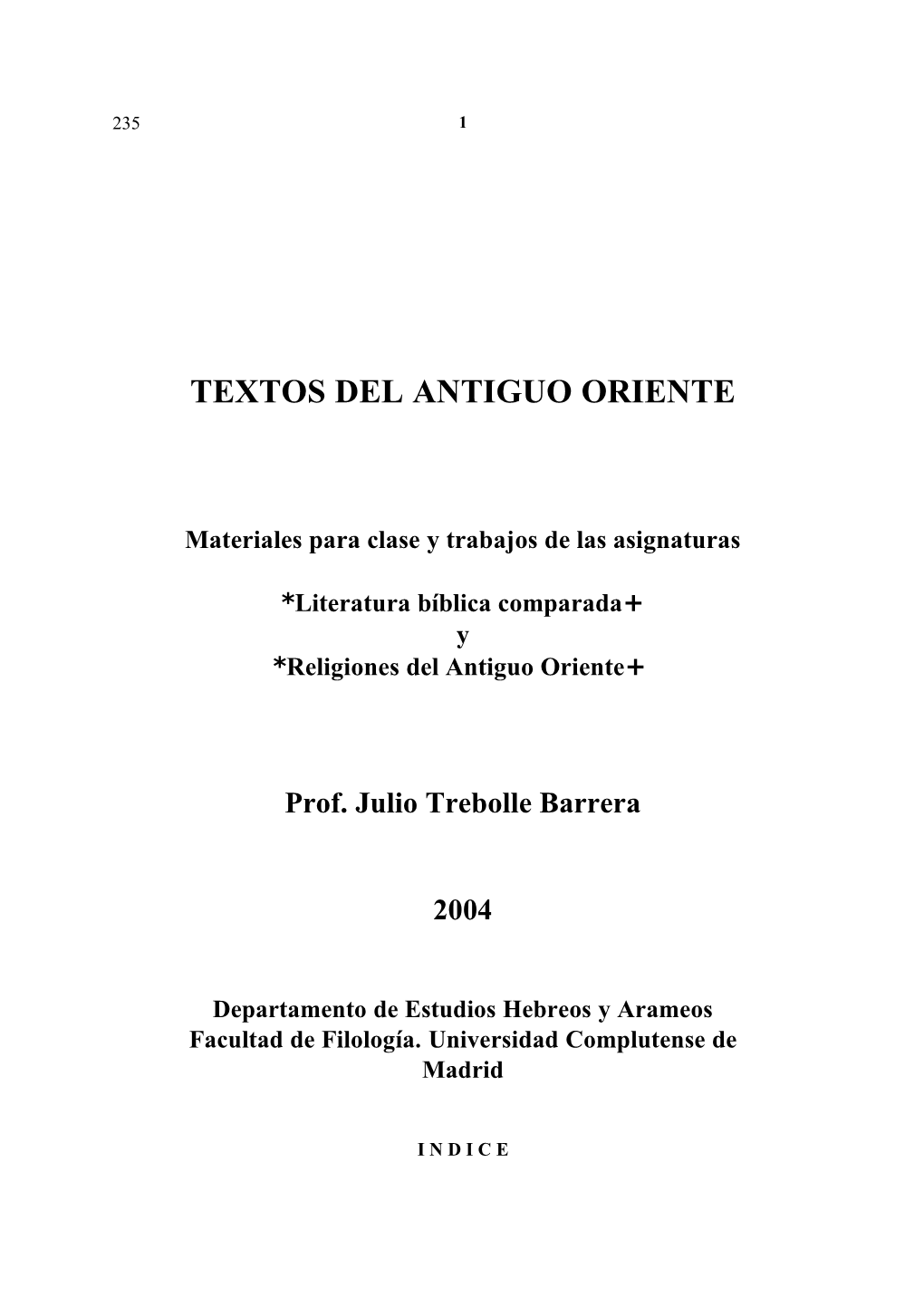 Textos Del Antiguo Oriente