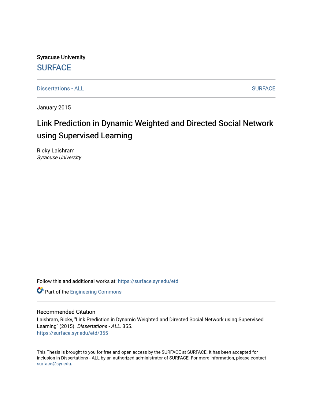Link Prediction in Dynamic Weighted and Directed Social Network Using Supervised Learning