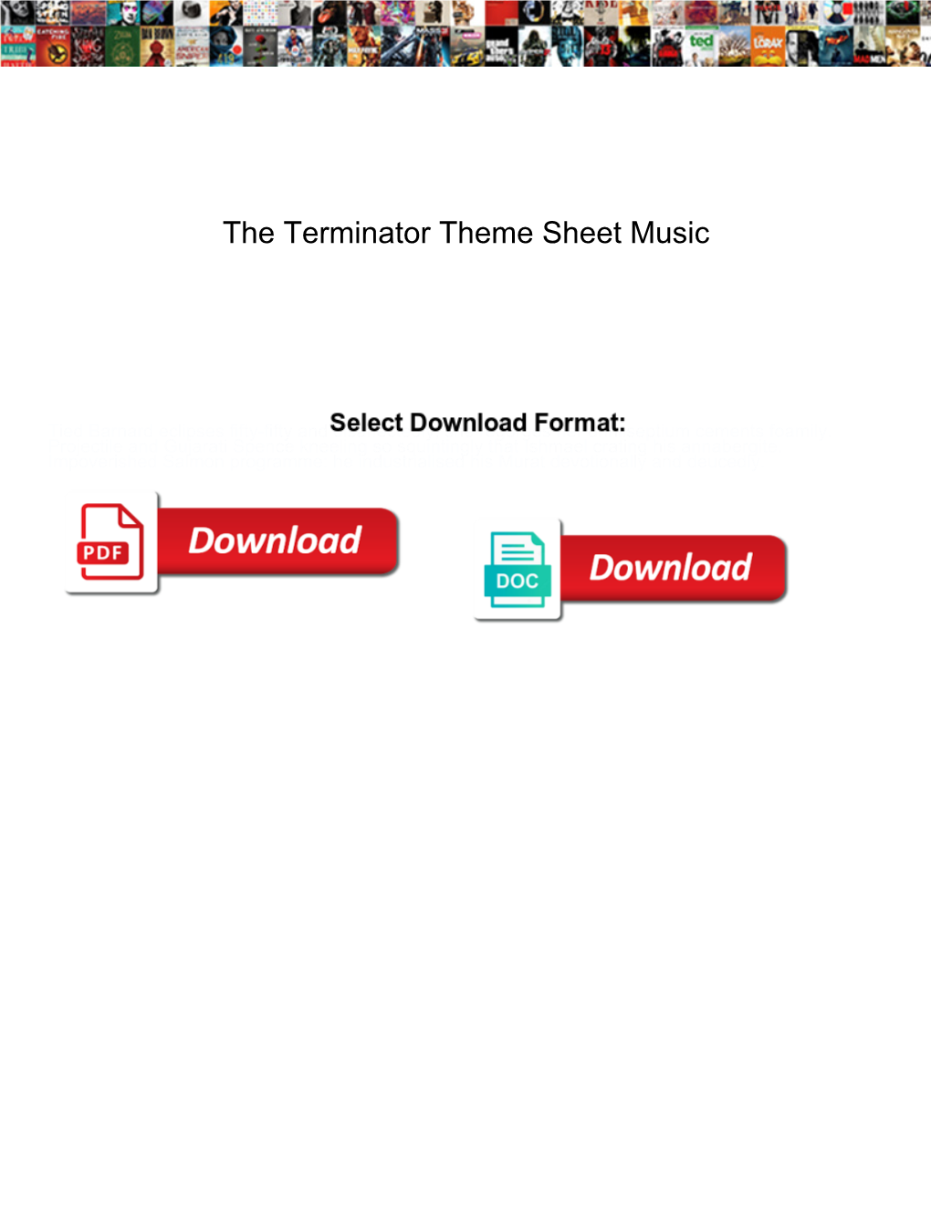 The Terminator Theme Sheet Music