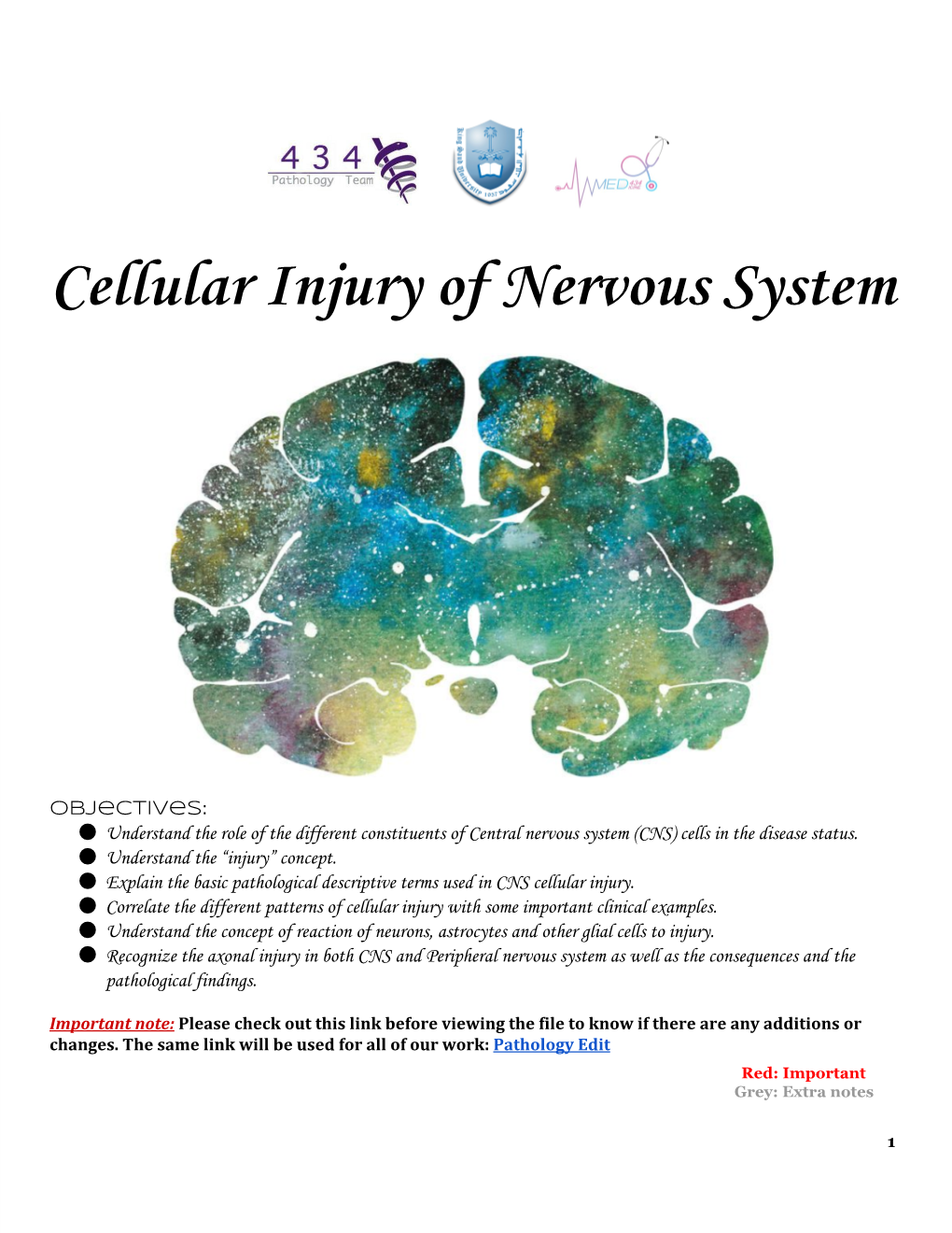 Cellular Injury of Nervous System
