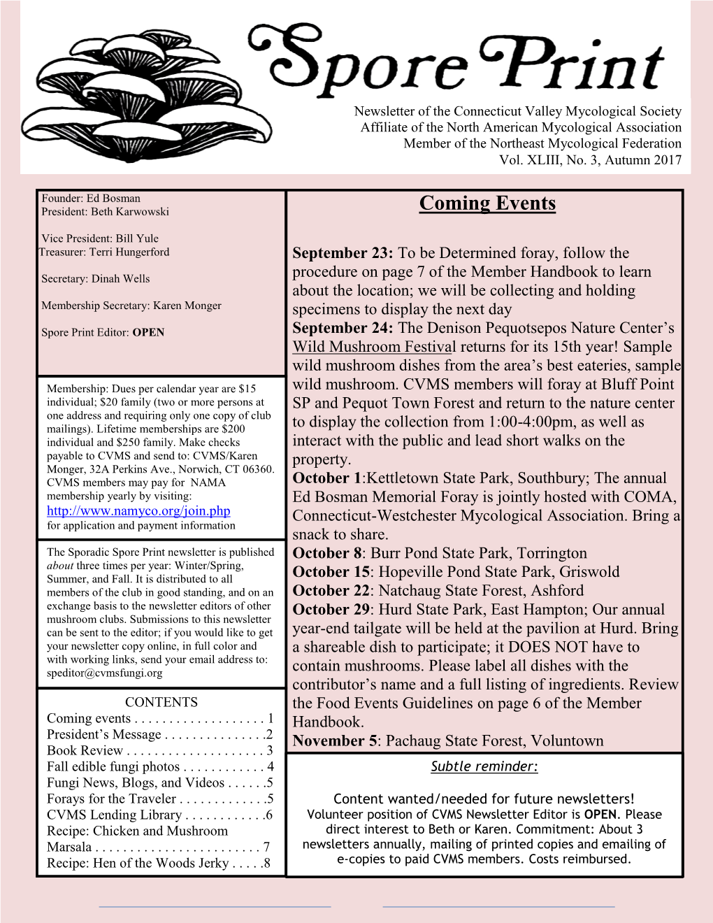 2017 Fall Spore Print[Pdf]