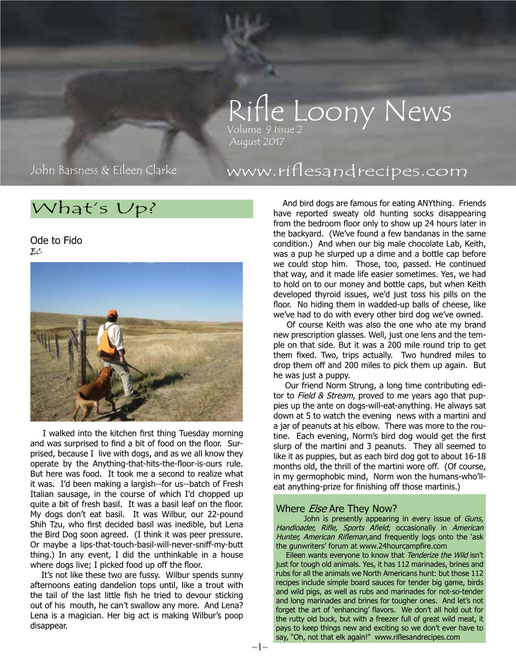 Rifle Loony News Volume 9 Issue 2 August 2017