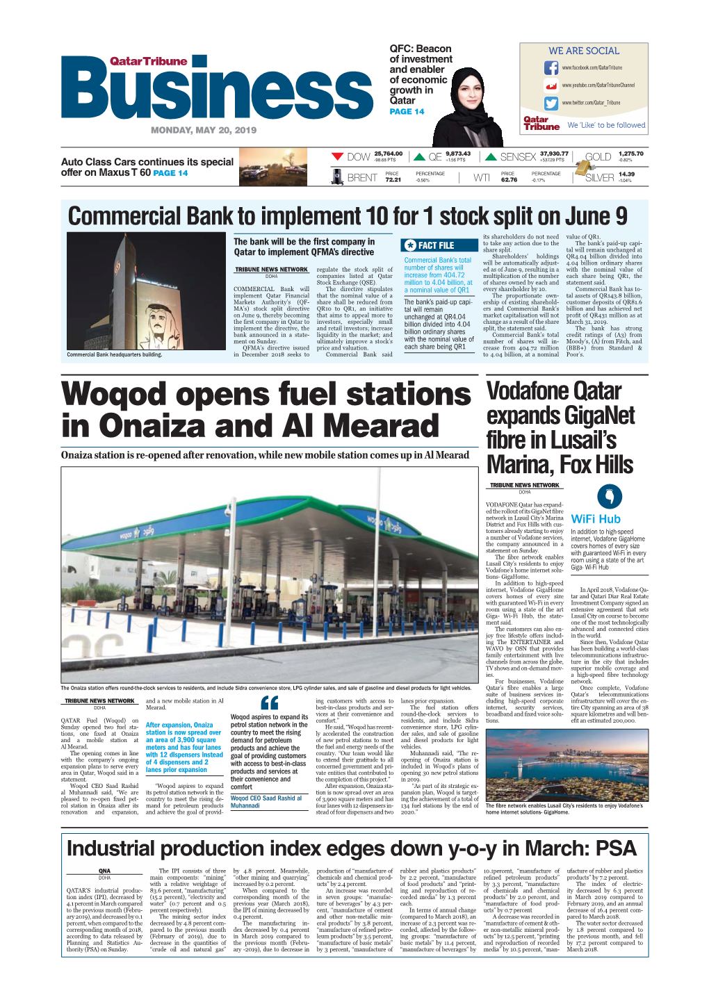 Woqod Opens Fuel Stations in Onaiza and Al Mearad