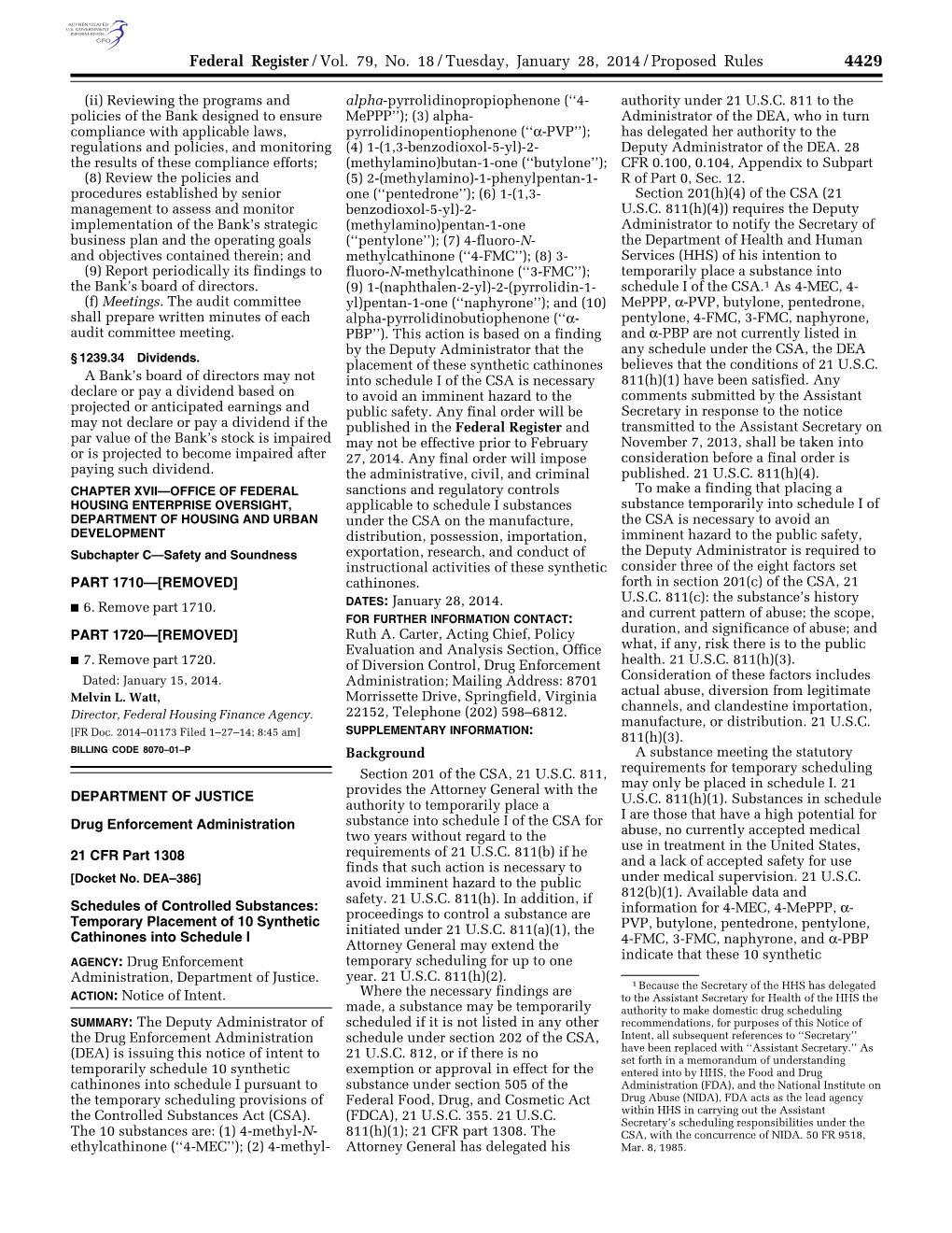 Federal Register/Vol. 79, No. 18/Tuesday, January 28, 2014/Proposed Rules