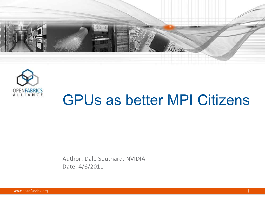 Gpus As Better MPI Citizens