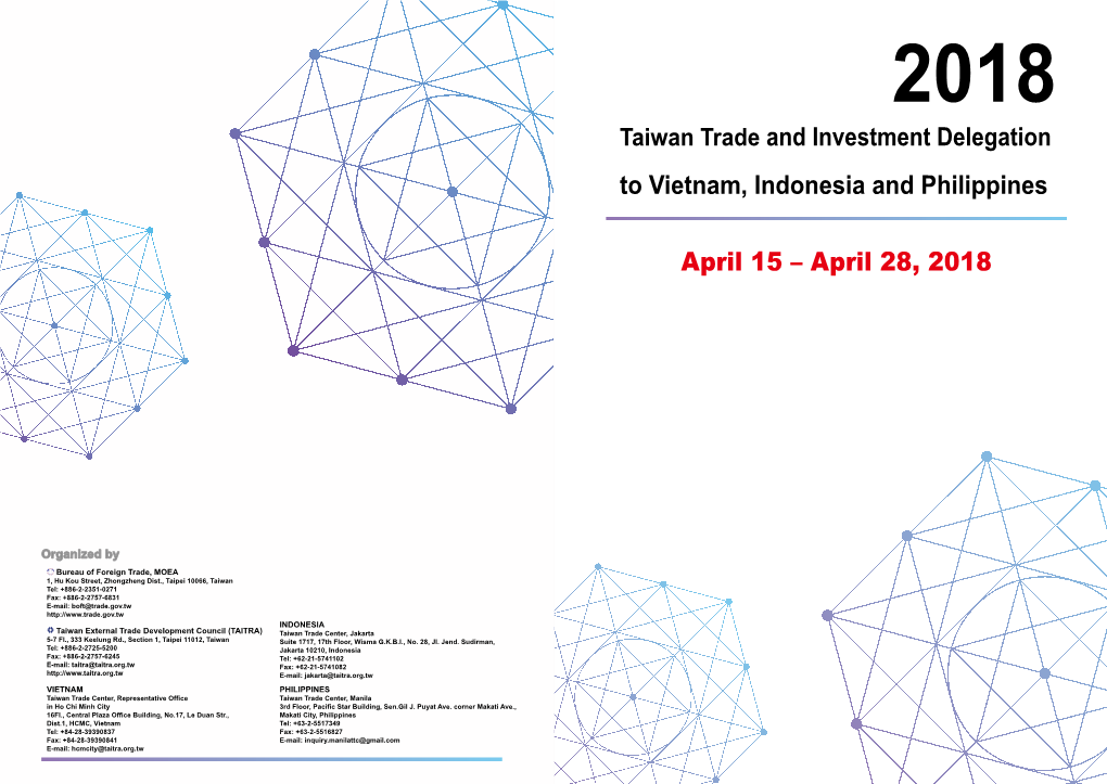 Taiwan Trade and Investment Delegation to Vietnam, Indonesia and Philippines