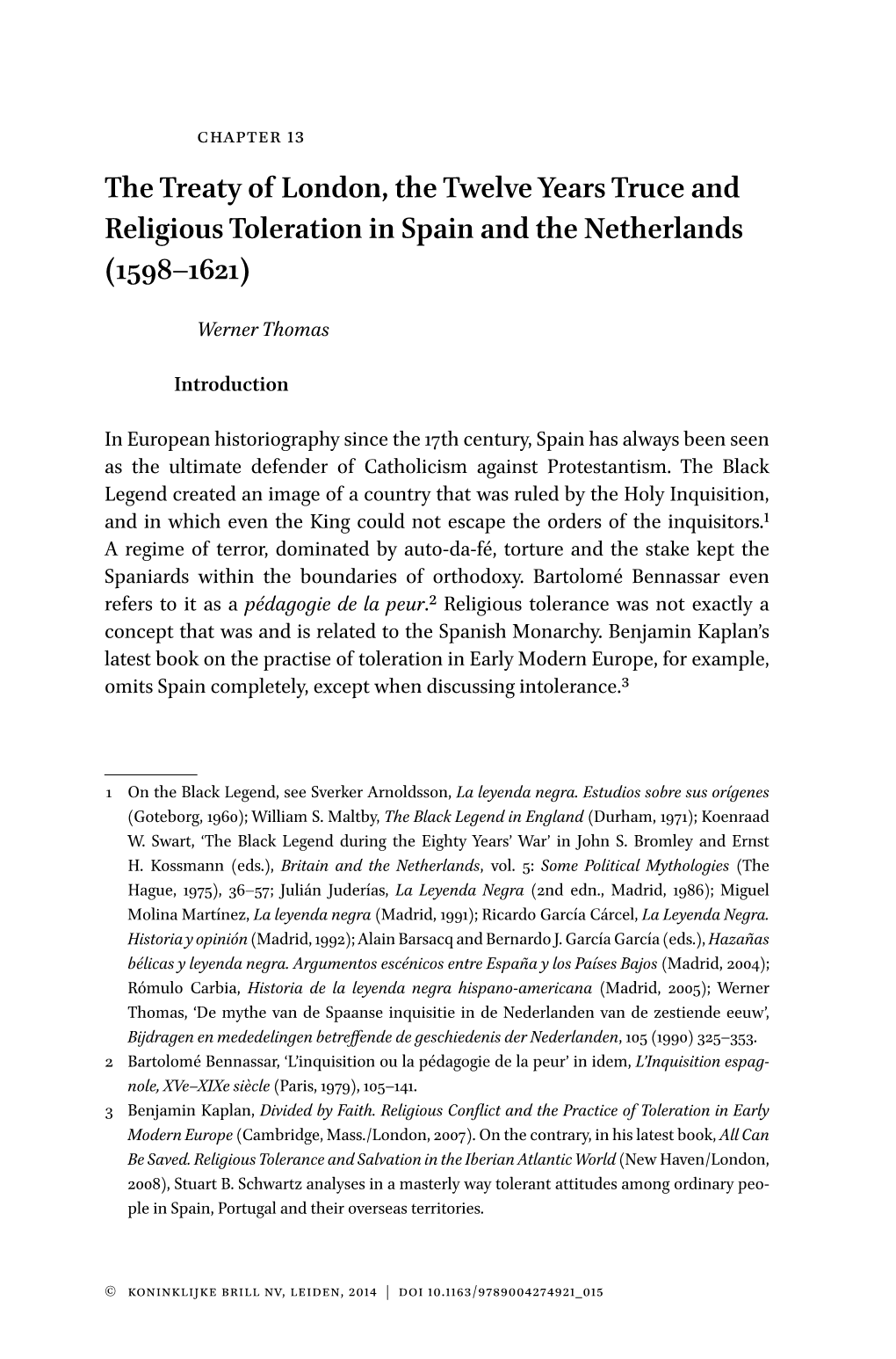 The Treaty of London, the Twelve Years Truce and Religious Toleration in Spain and the Netherlands (1598–1621)