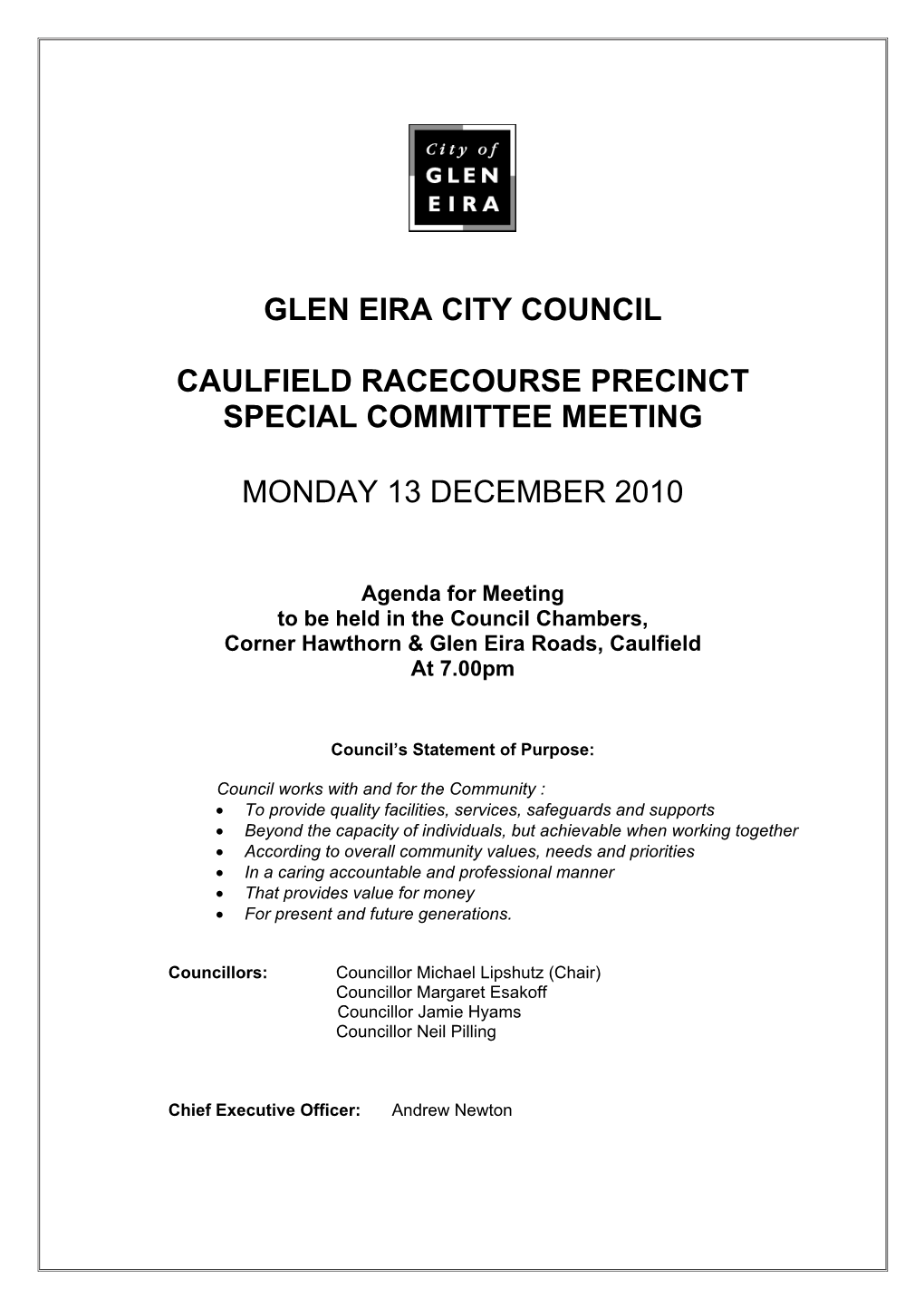 Glen Eira City Council Caulfield Racecourse
