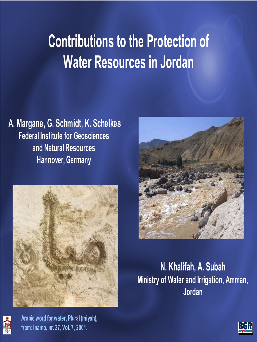 Contributions to the Protection of Water Resources in Jordan (PDF, 6