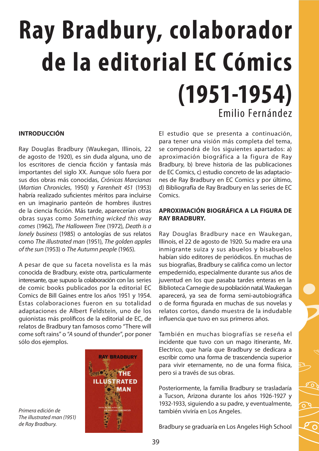 Ray Bradbury, Colaborador De La Editorial EC Cómics (1951-1954) Emilio Fernández