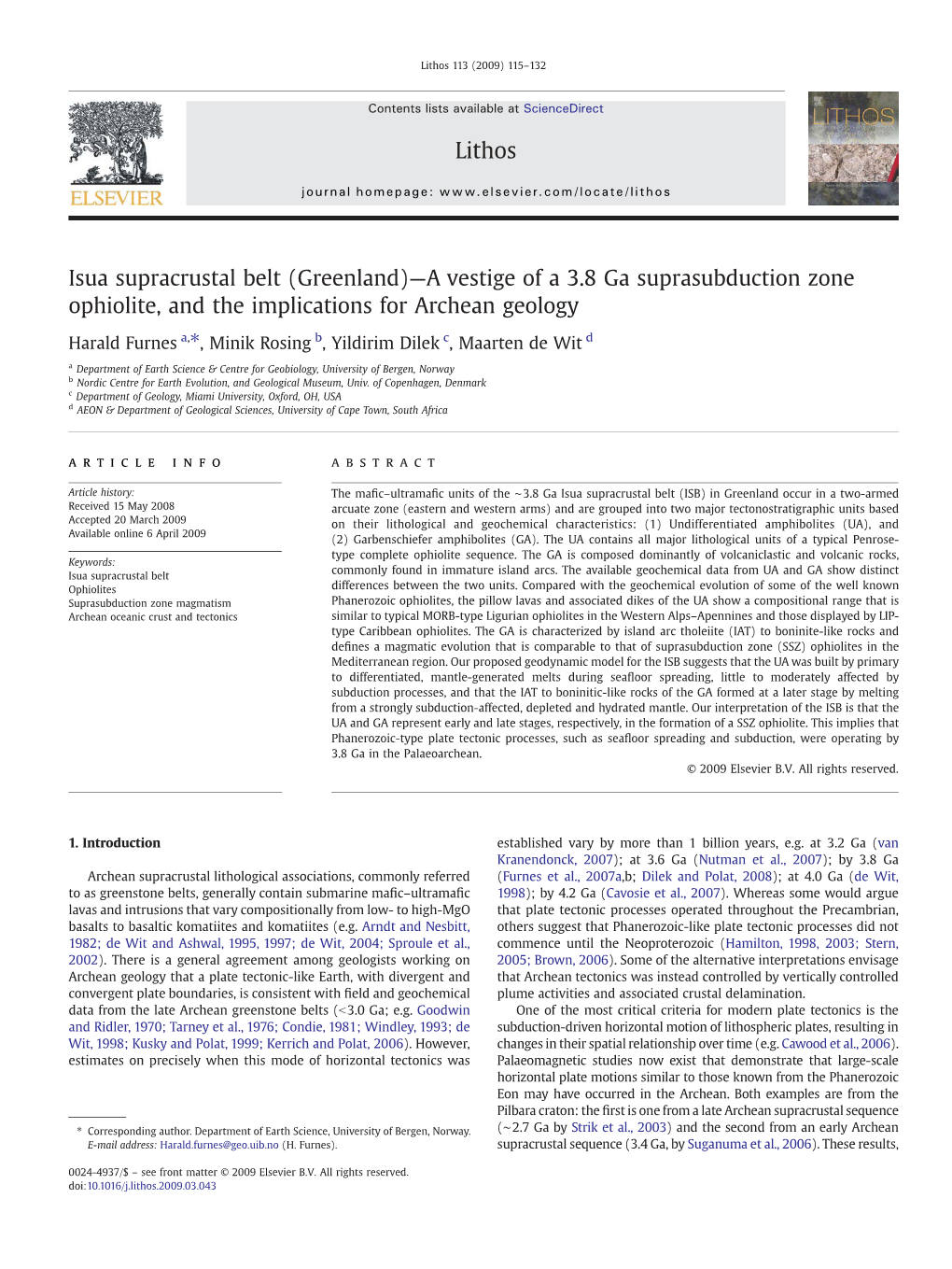 Isua Supracrustal Belt (Greenland)—A Vestige of a 3.8 Ga Suprasubduction Zone Ophiolite, and the Implications for Archean Geology