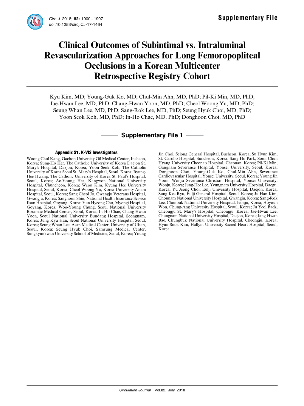 Clinical Outcomes of Subintimal Vs. Intraluminal Revascularization