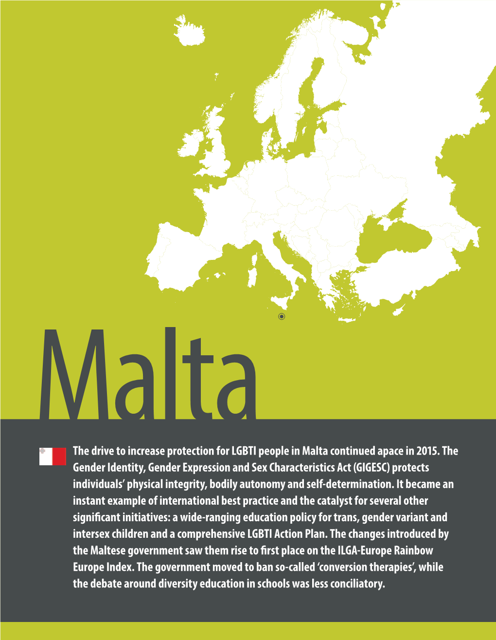 The Drive to Increase Protection for LGBTI People in Malta Continued Apace in 2015