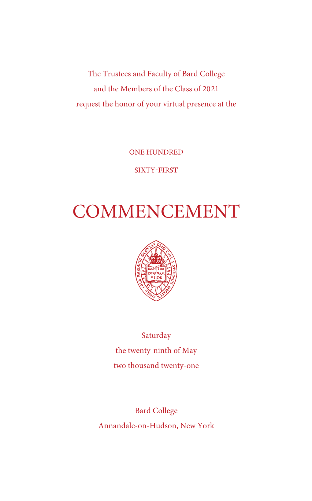 Commencement Announcement