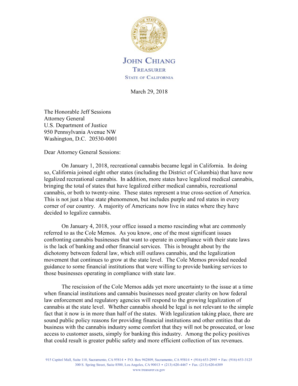 Consortium Letter to Sessions 20180329