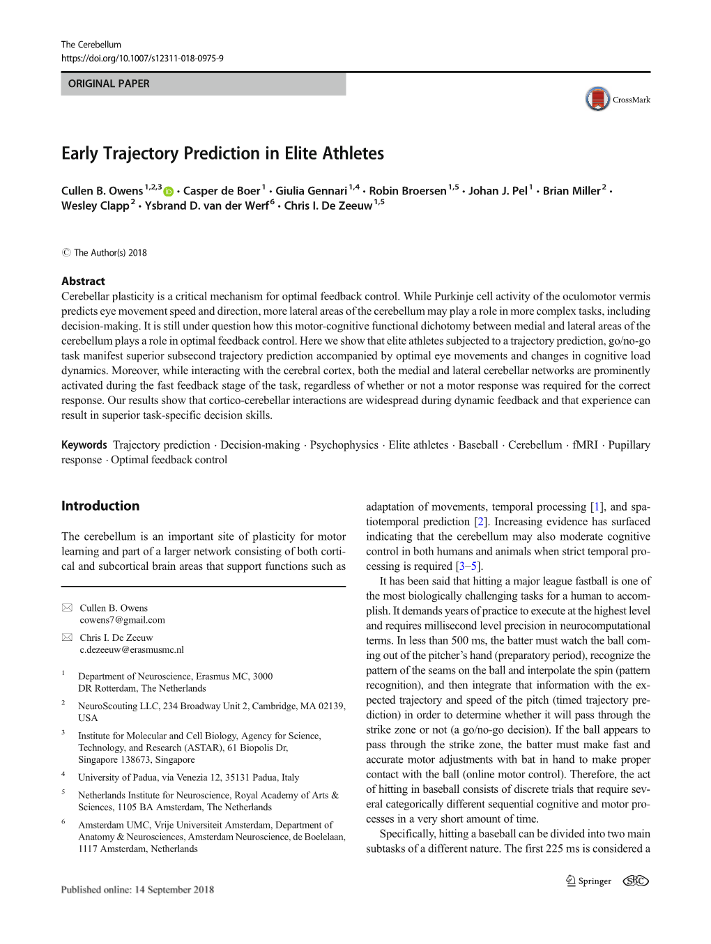 Early Trajectory Prediction in Elite Athletes