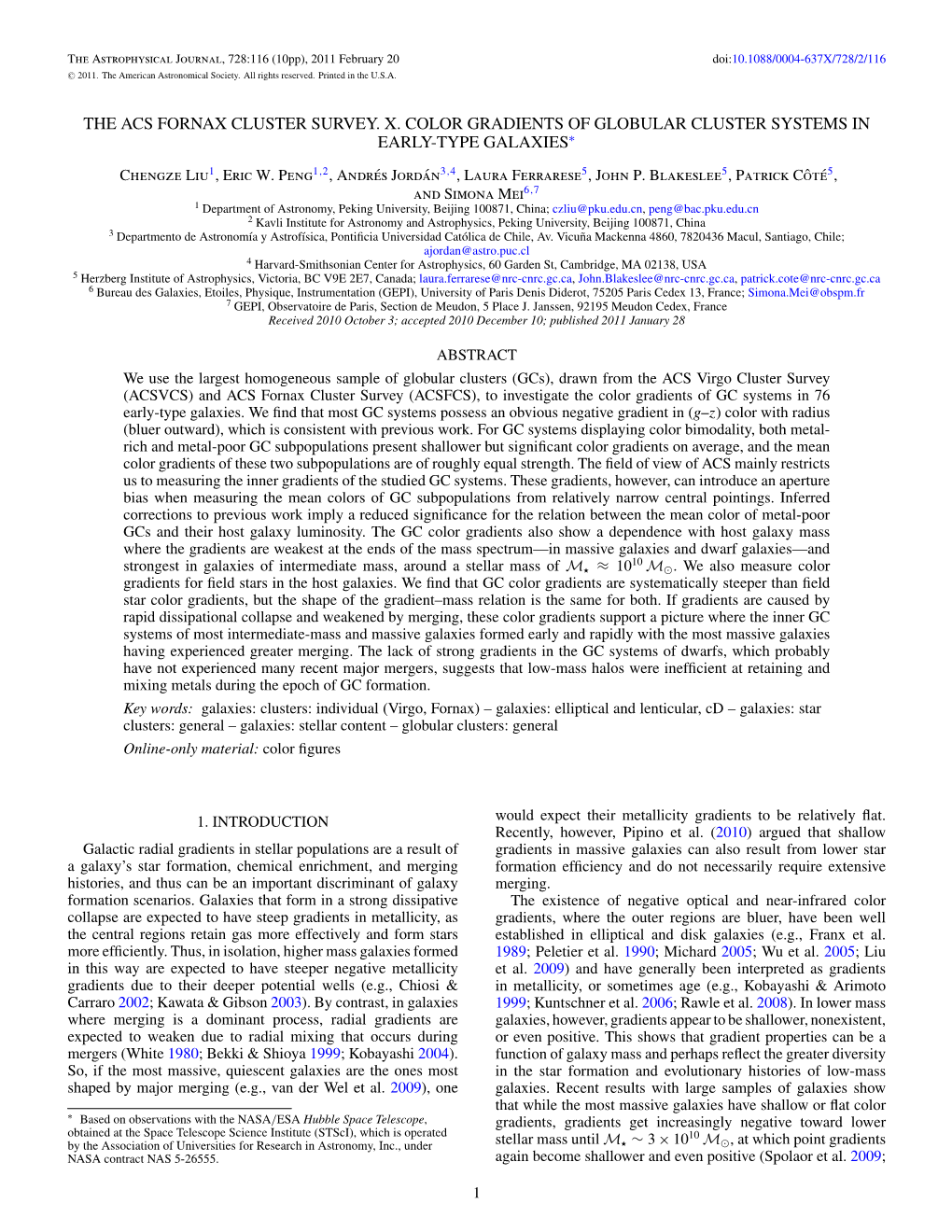 The Acs Fornax Cluster Survey. X. Color Gradients of Globular Cluster Systems in Early-Type Galaxies∗