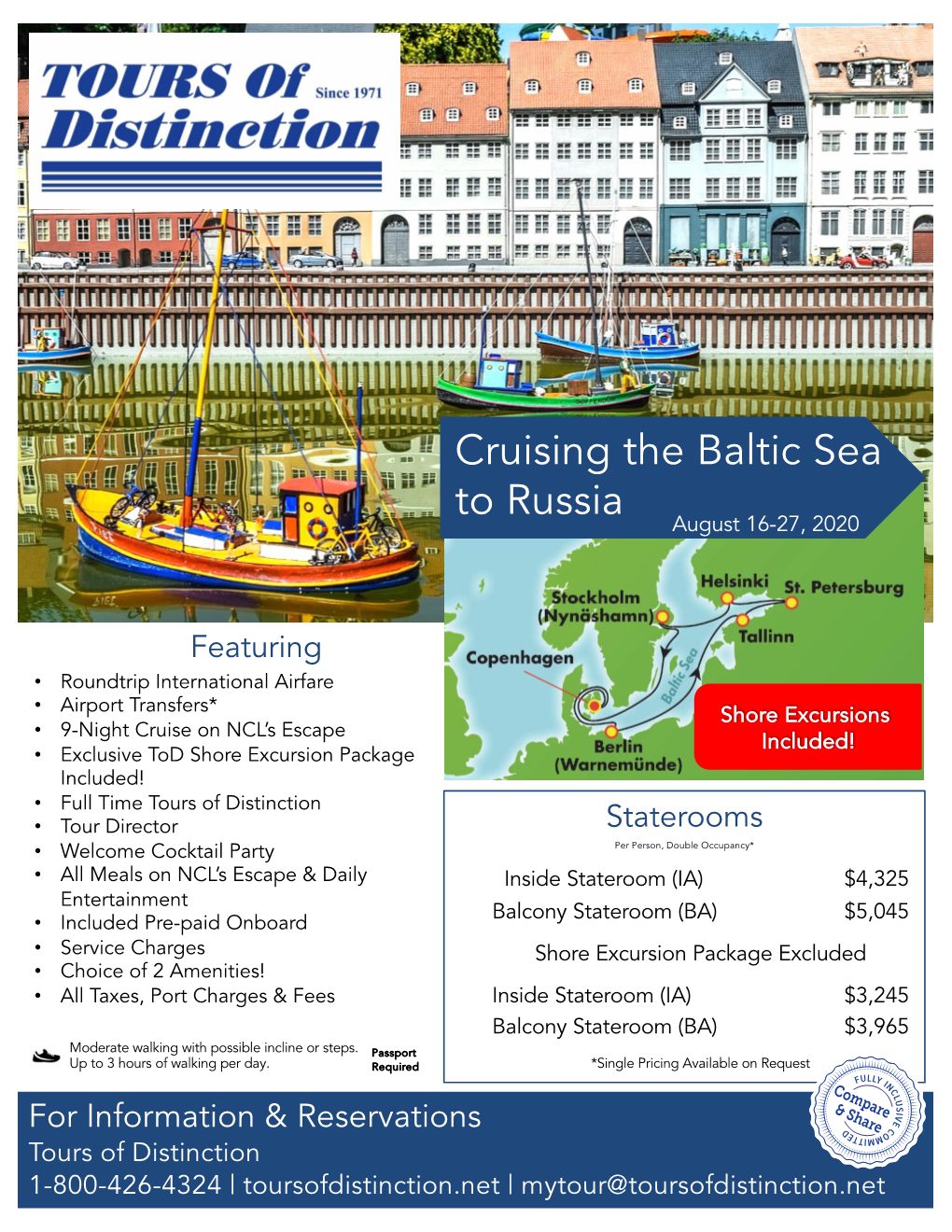 Cruising the Baltic Sea to Russia – Your Itinerary Explore the Northern Beauty of the Baltics on an Exciting 11-Day Journey Steeped in Art, History and Culture