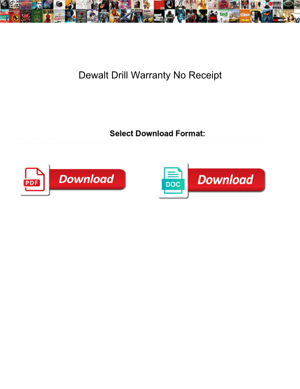 Dewalt Drill Warranty No Receipt