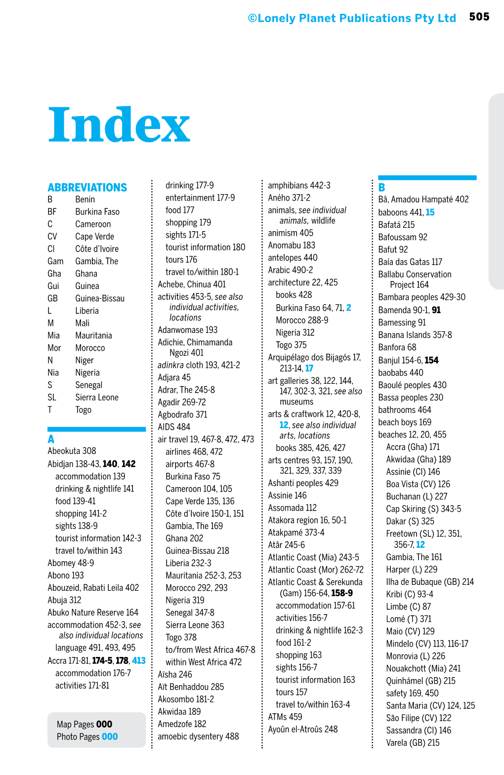 ABBREVIATIONS a B ©Lonely Planet Publications Pty