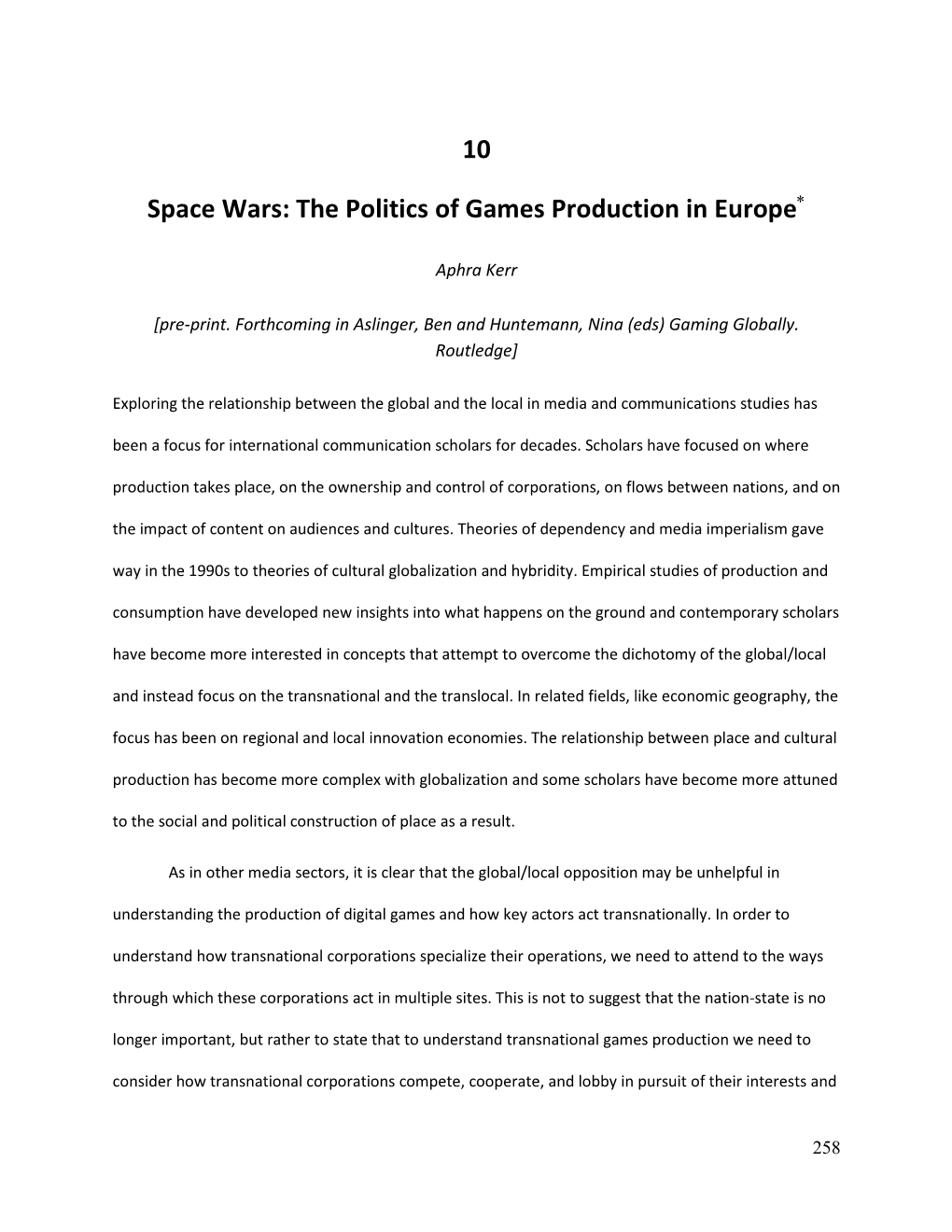 Ideas for Gaming Globally Book