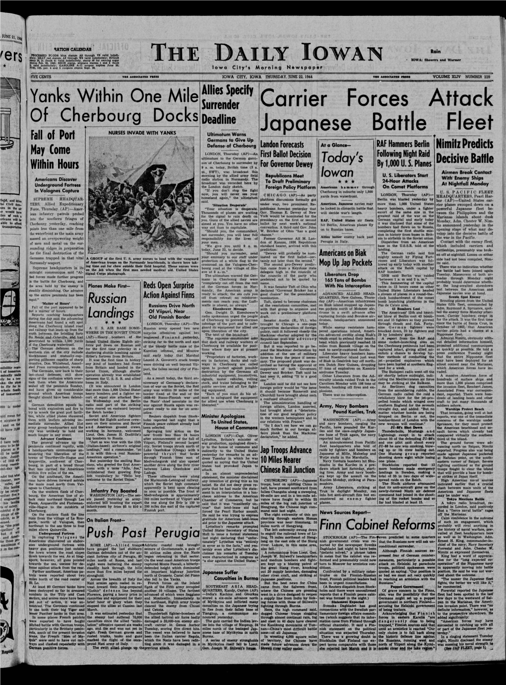 Daily Iowan (Iowa City, Iowa), 1944-06-22