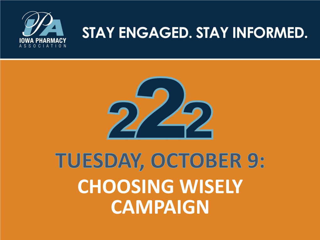 Choosing Wisely Campaign Welcome