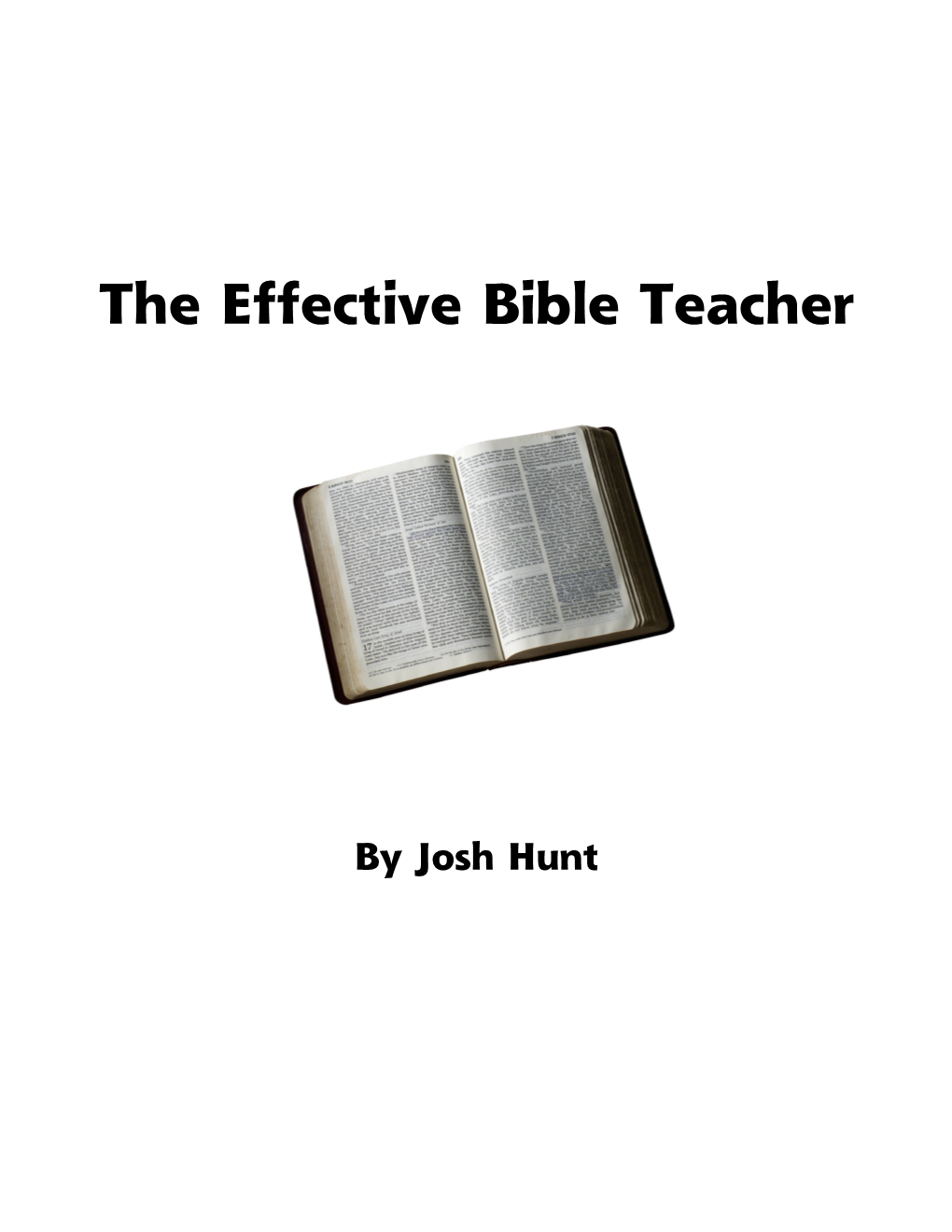 The Effective Bible Teacher