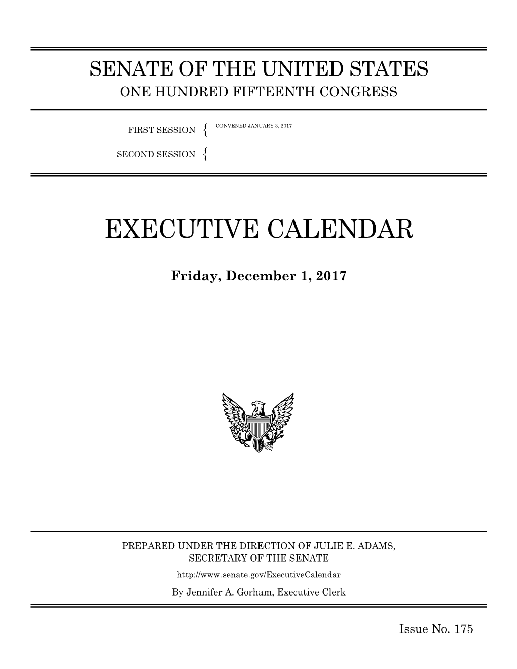 Executive Calendar