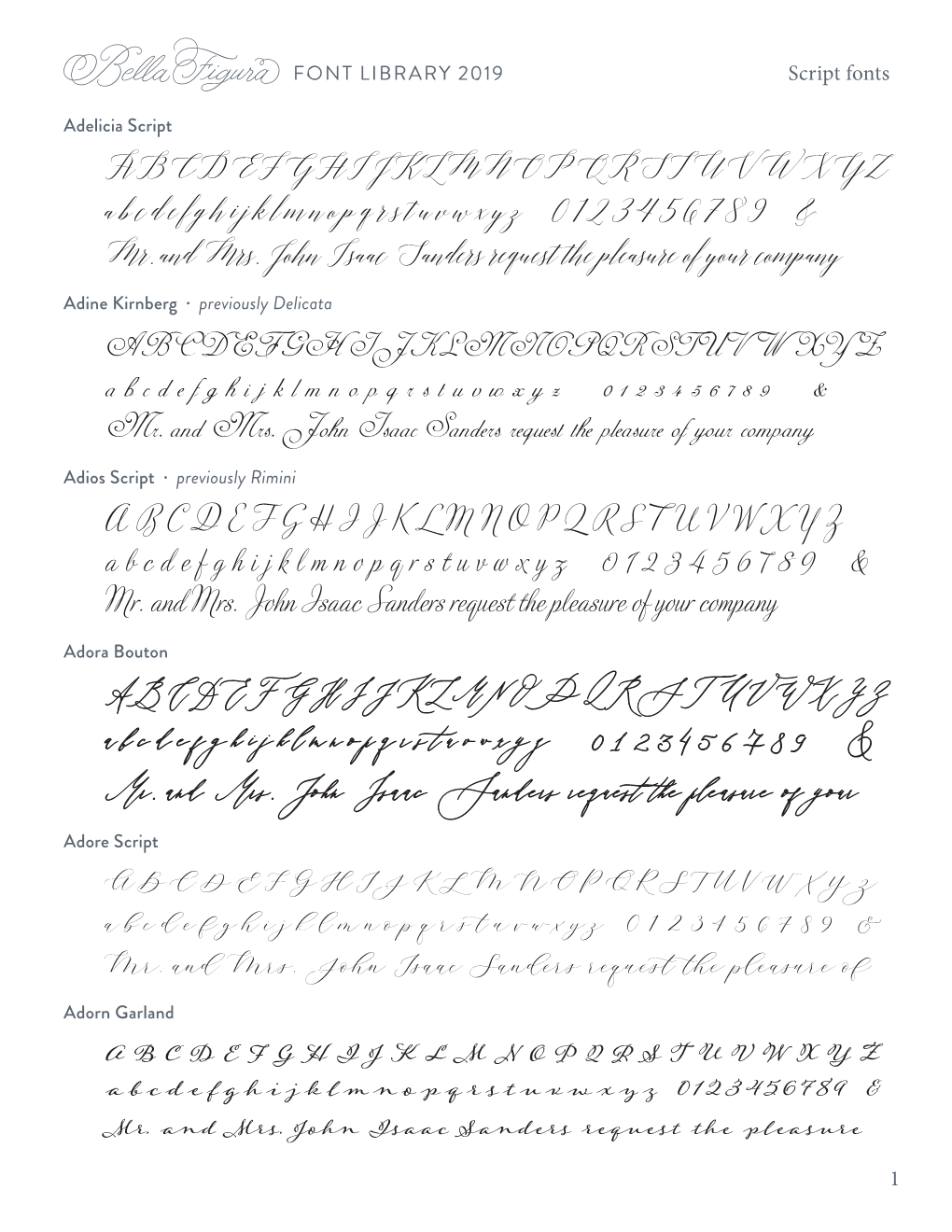 FONT LIBRARY 2019 Script Fonts