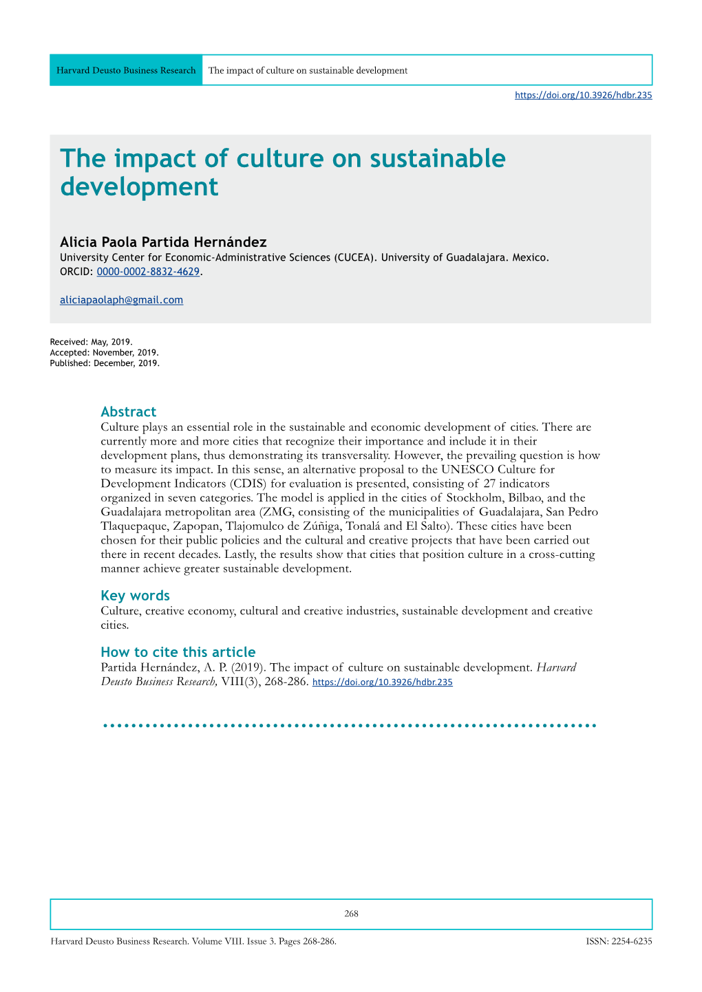 The Impact of Culture on Sustainable Development