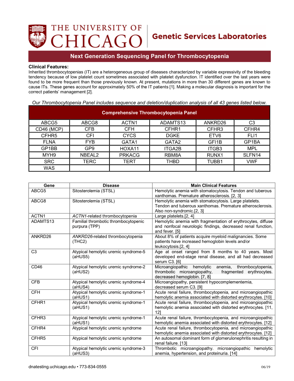 Thrombocytopenia Infosheet 06-14-19