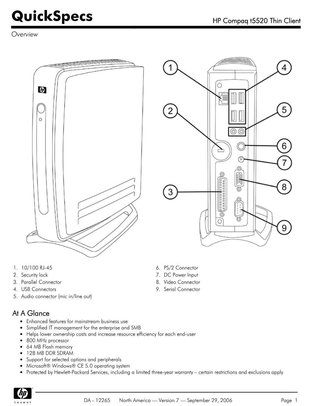 HP Compaq T5520 Thin Client Overview