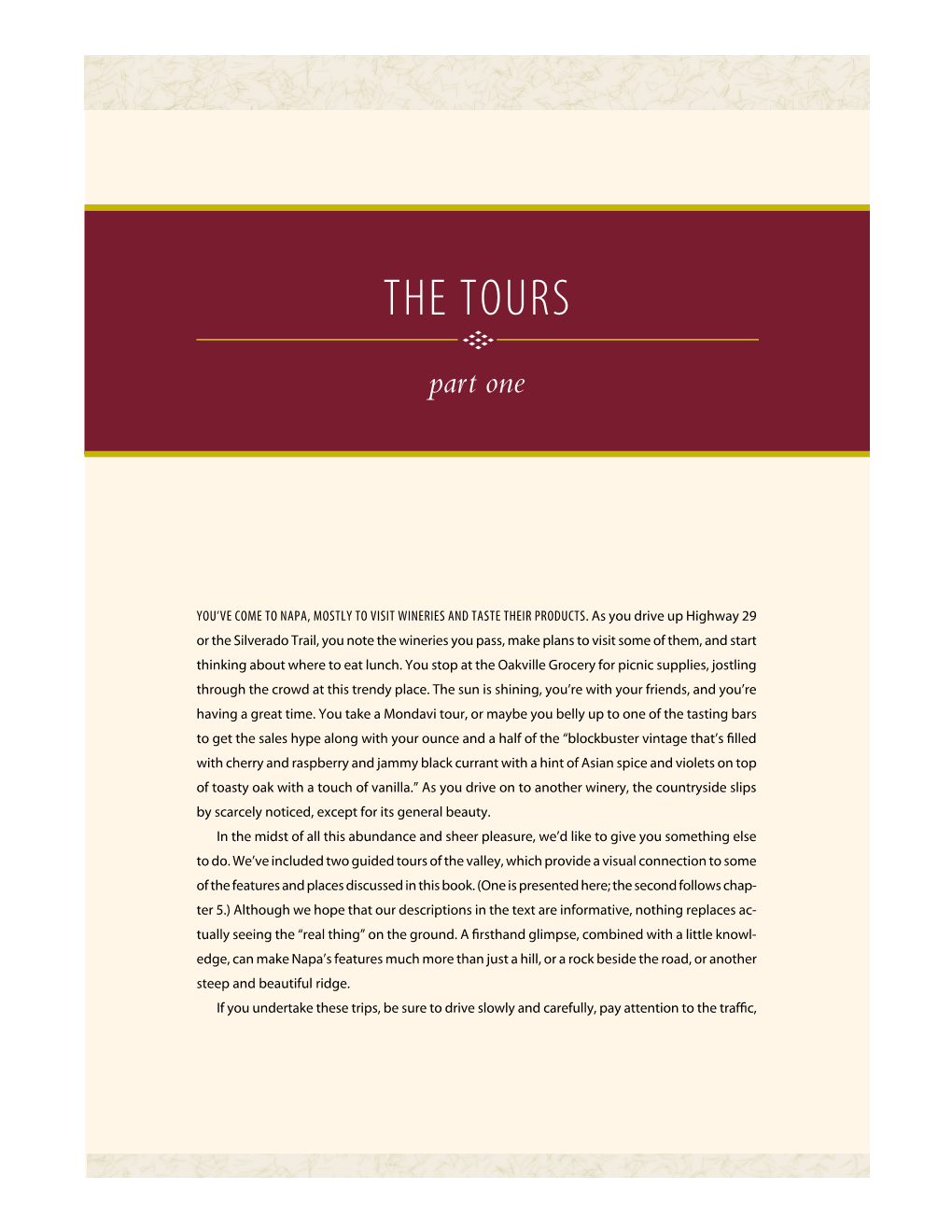 THE TOURS F Part One