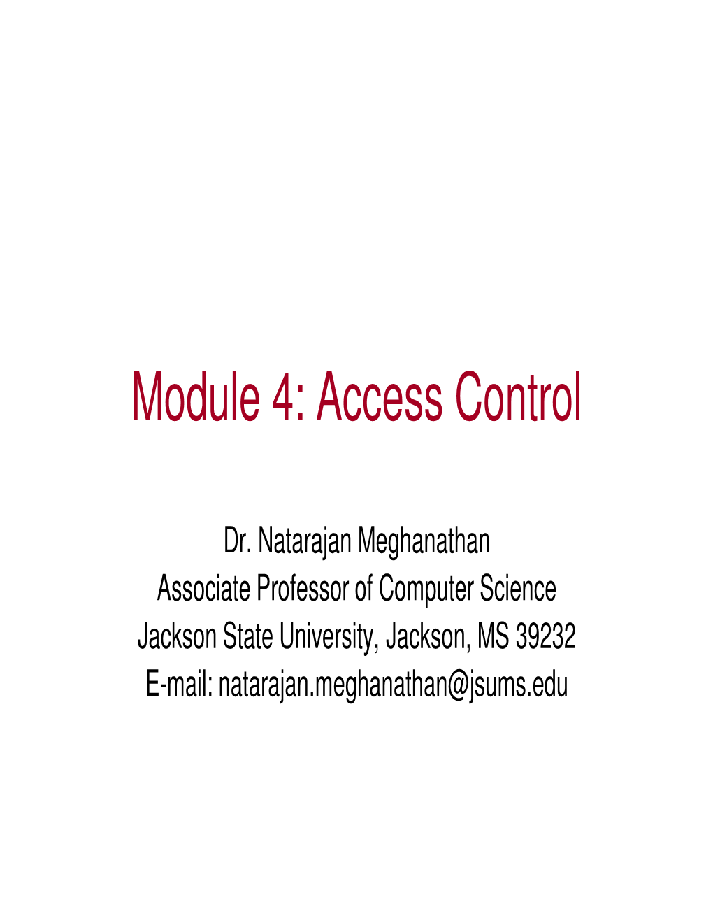 Module 4: Access Control