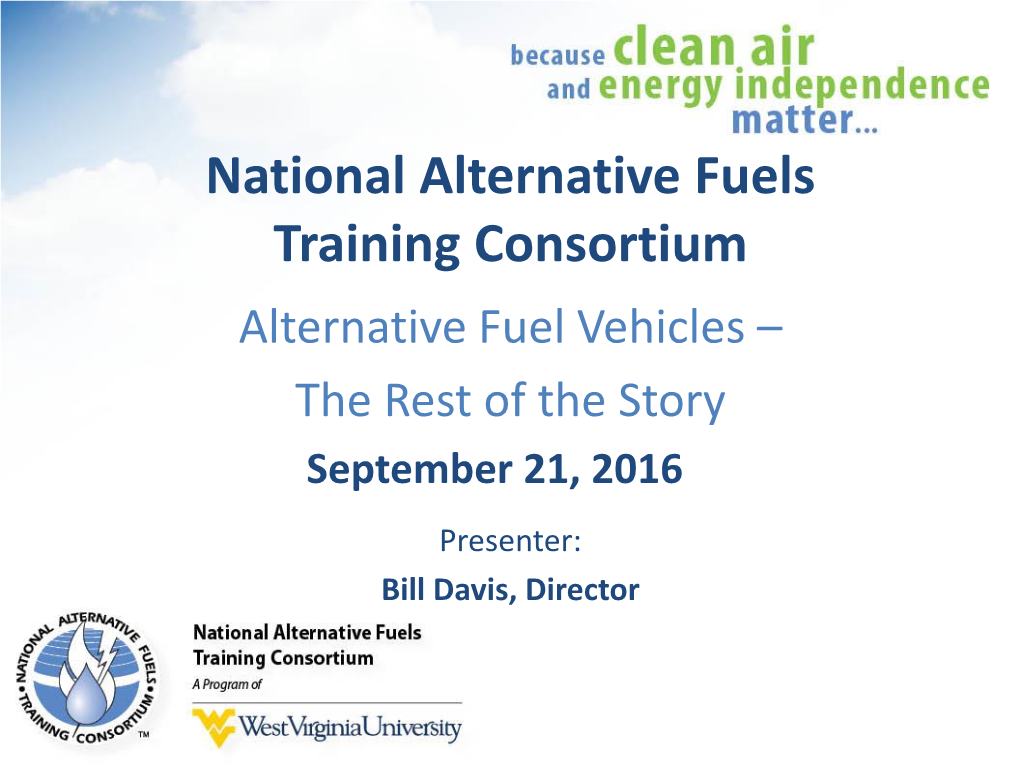 National Alternative Fuels Training Consortium