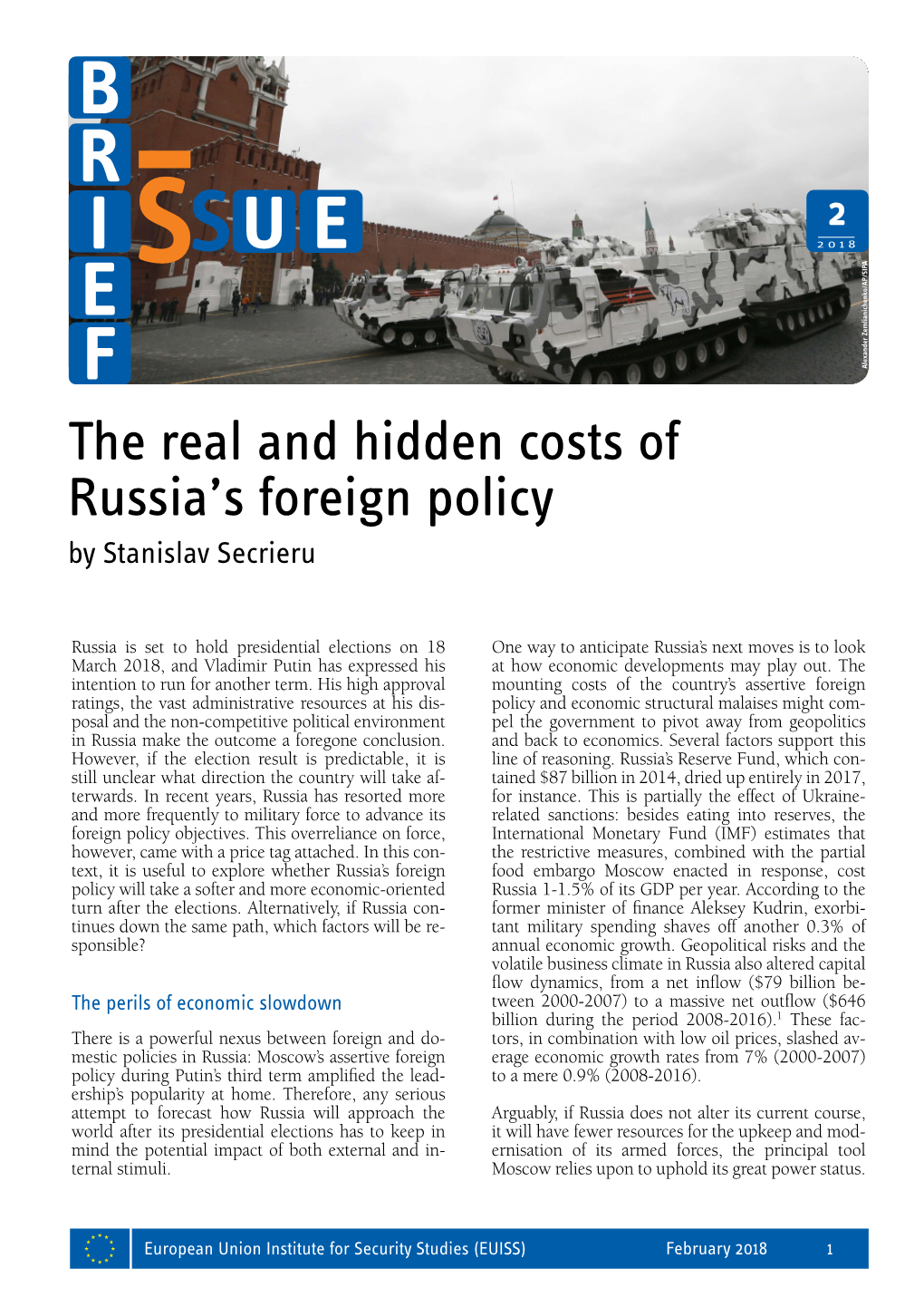 The Real and Hidden Costs of Russia's Foreign Policy