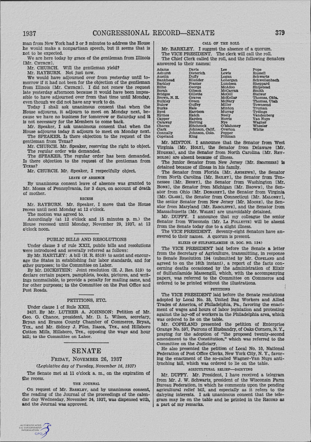 Congressional Record-Senate Senate