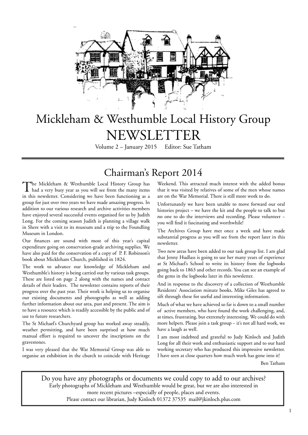 Mickleham & Westhumble Local History Group, Mickleham, Dorking