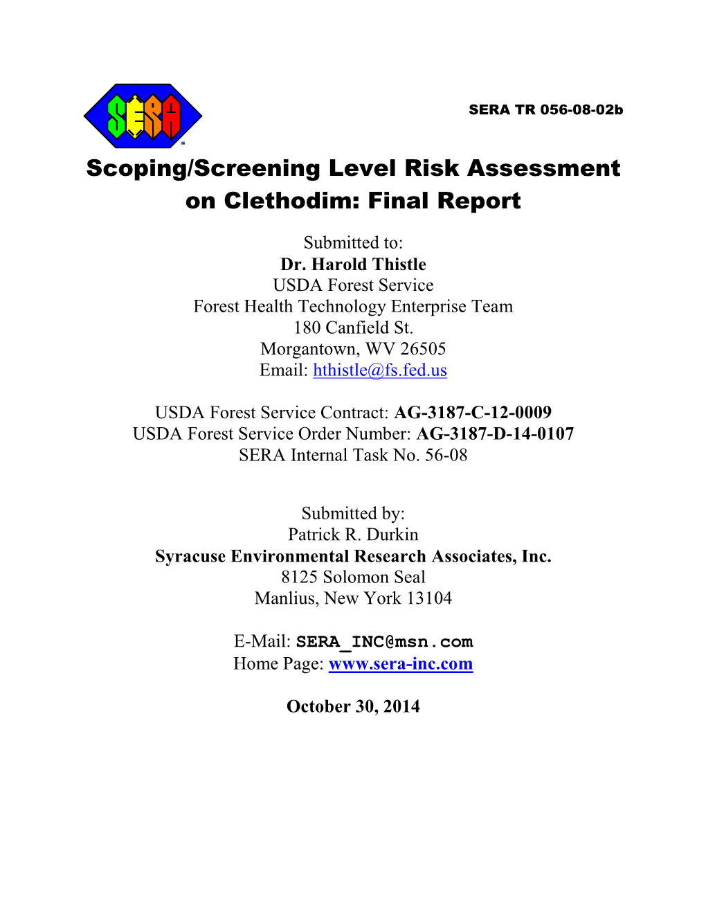 Clethodim: Final Report