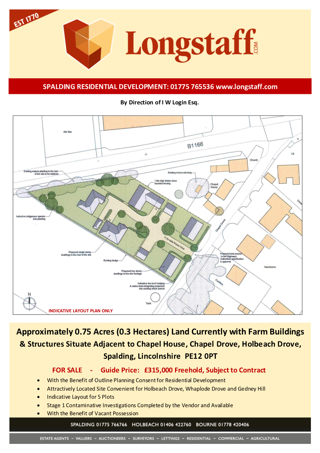 (0.3 Hectares) Land Currently with Farm Buildings