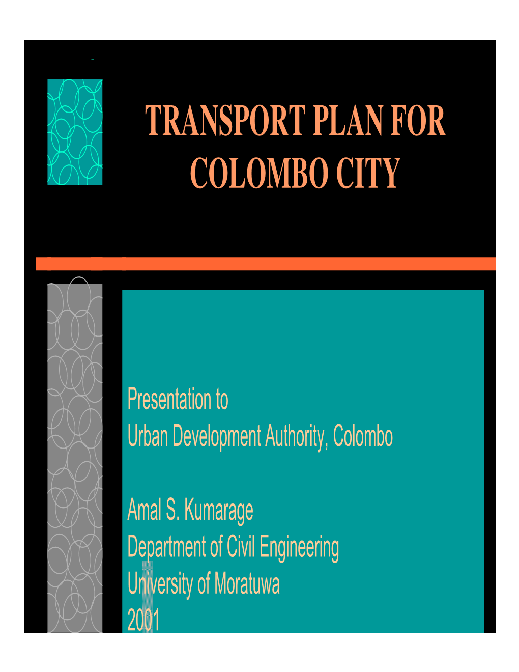 Transport Plan for Colombo City