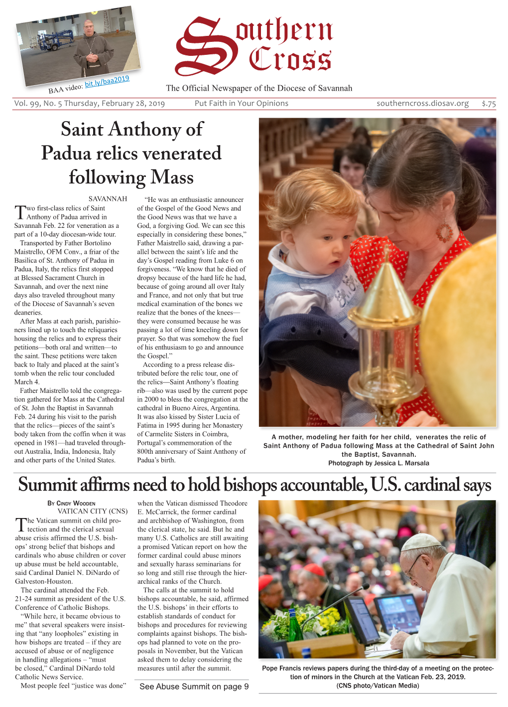 Saint Anthony of Padua Relics Venerated Following Mass Summit