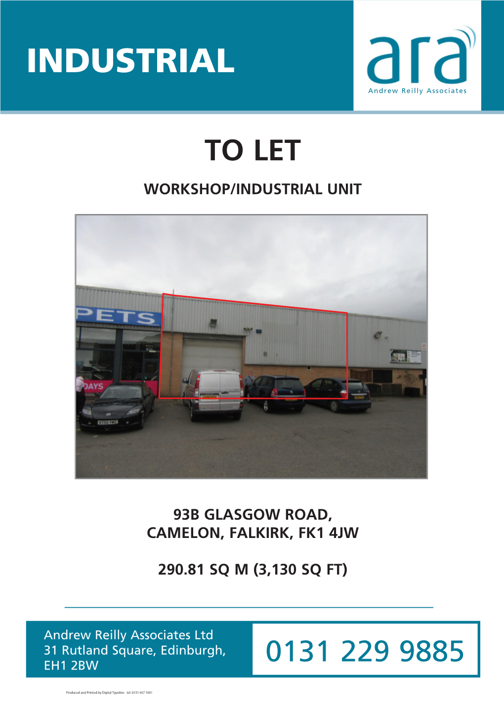 To Let Workshop/Industrial Unit 93B Glasgow Road, Camelon, Falkirk, Fk1