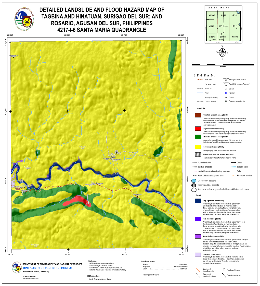Detailed Landslide and Flood Hazard Map of Tagbina And