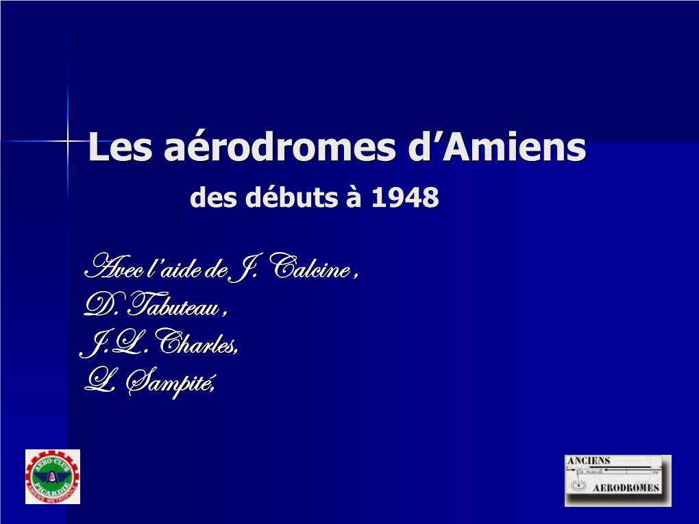 Histoire Des Aérodromes D'amiens