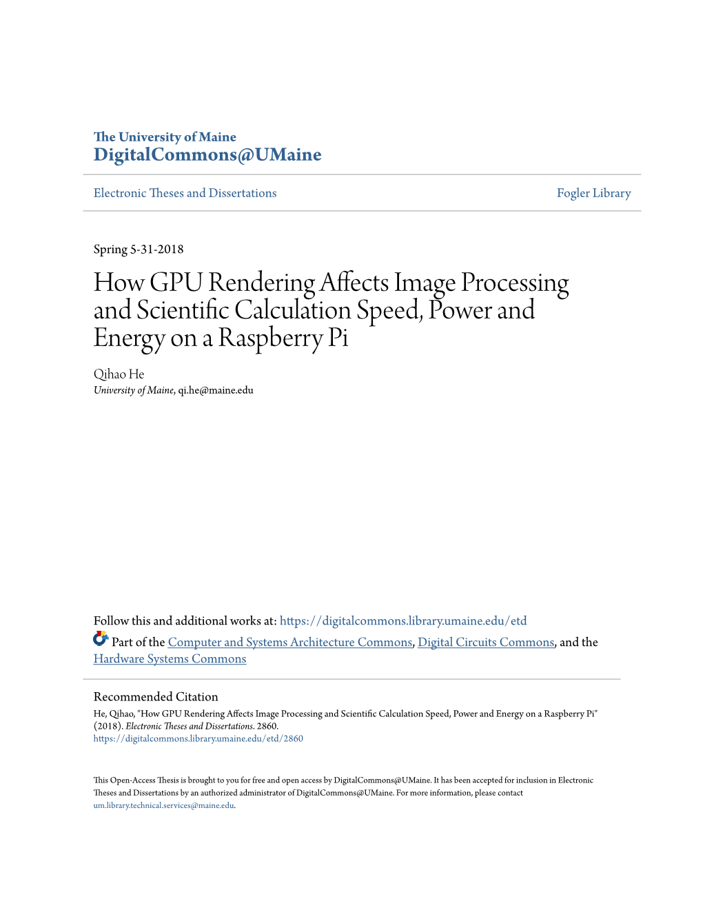 How GPU Rendering Affects Image Processing and Scientific Calculation Speed, Power and Energy on a Raspberry Pi