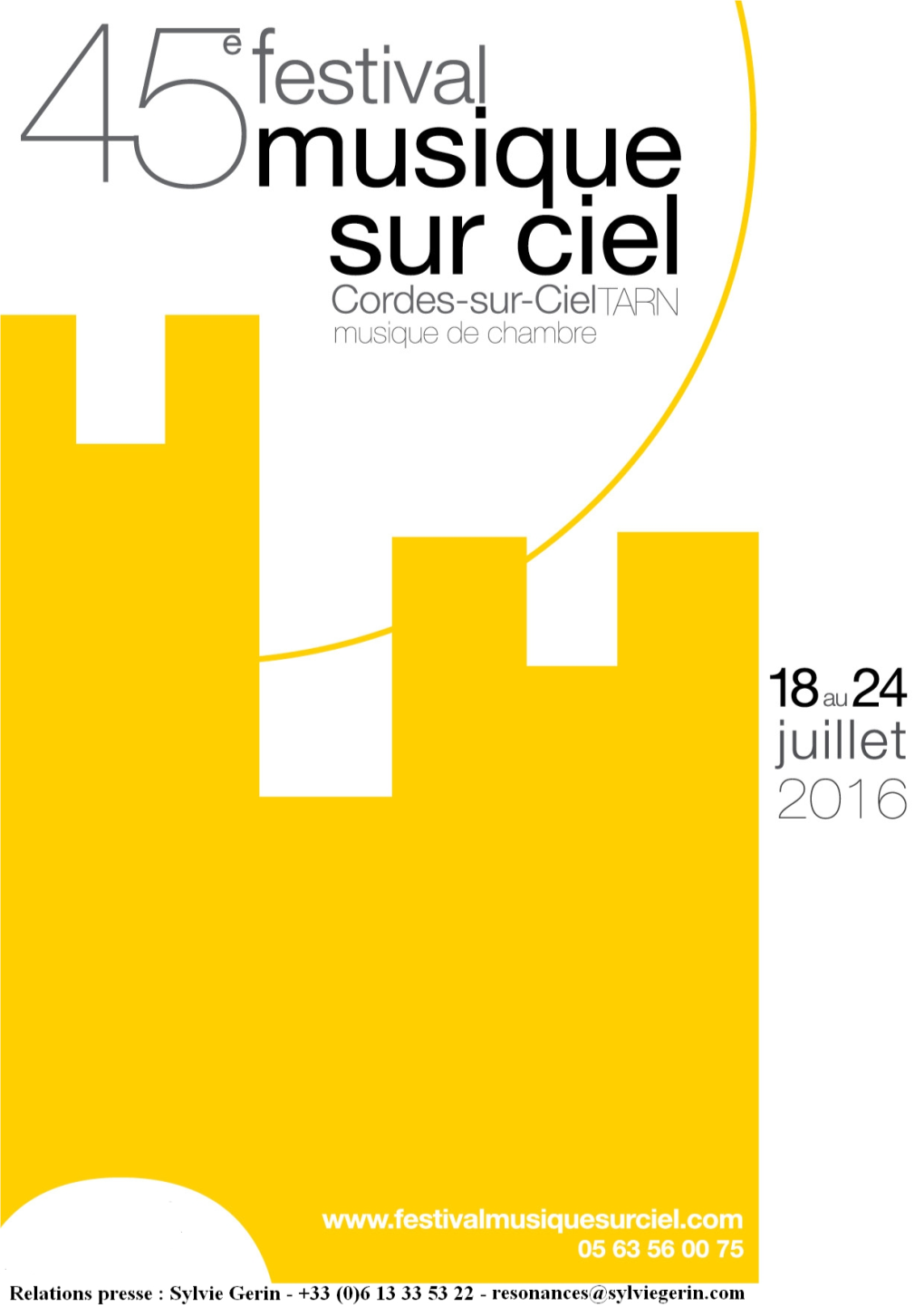 45E Festival Musique Sur Ciel De Cordes-Sur-Ciel – Du 18 Au 24 Juillet 2016